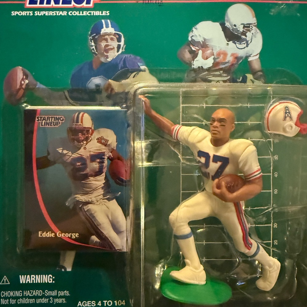 Starting Lineup Eddie George / Houston Oilers 1998 NFL Collector trading Card